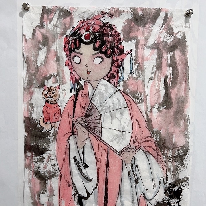 国画百**材老师作品国画