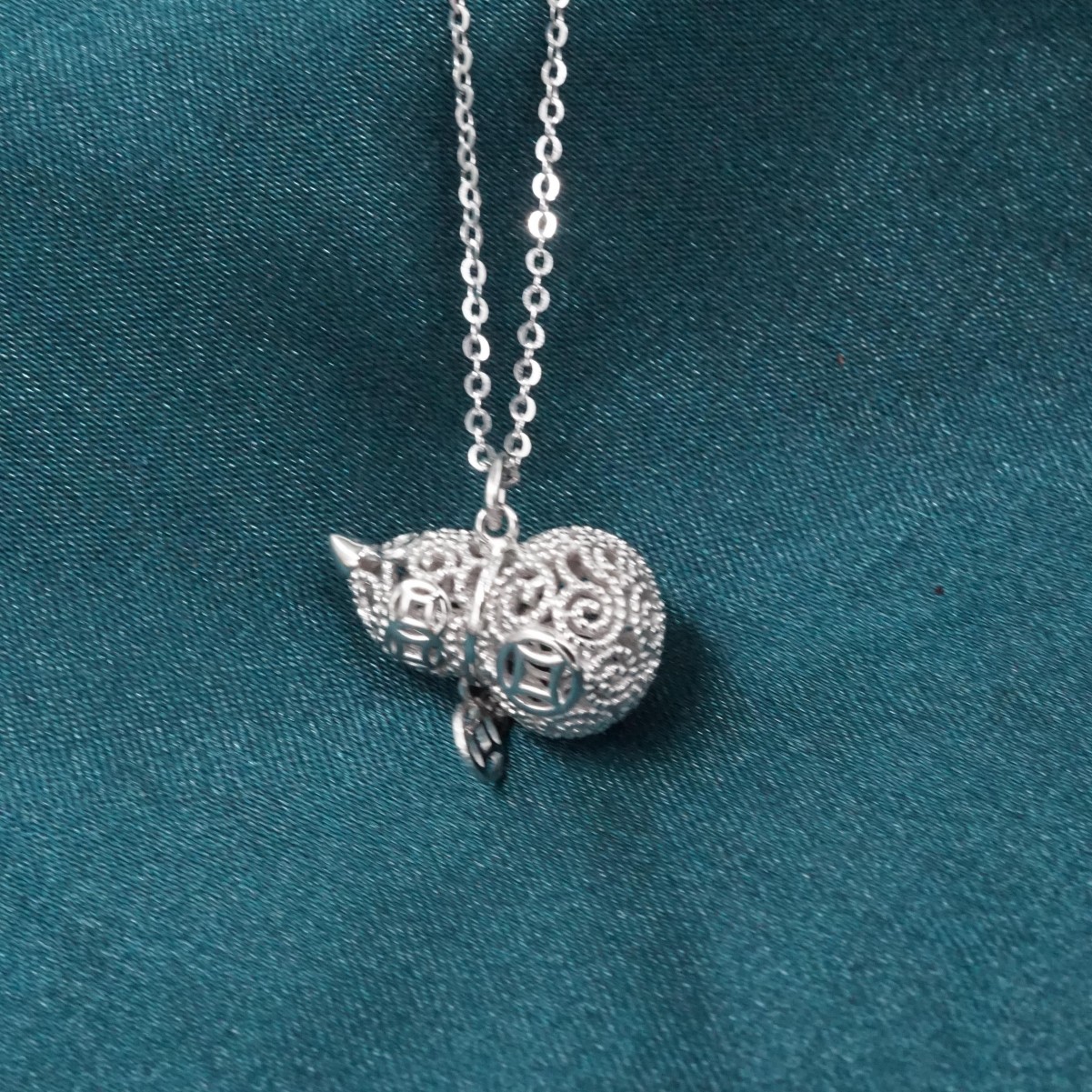 云银雪山 坠链均925银 YD200【金钱葫芦吊坠】925银