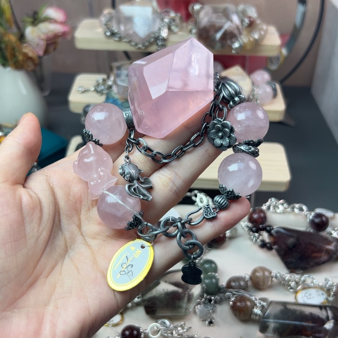 水晶手链合金纯*手串