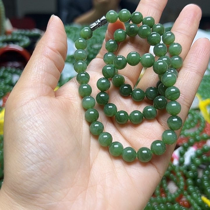 和田玉（碧玉）未镶嵌手串