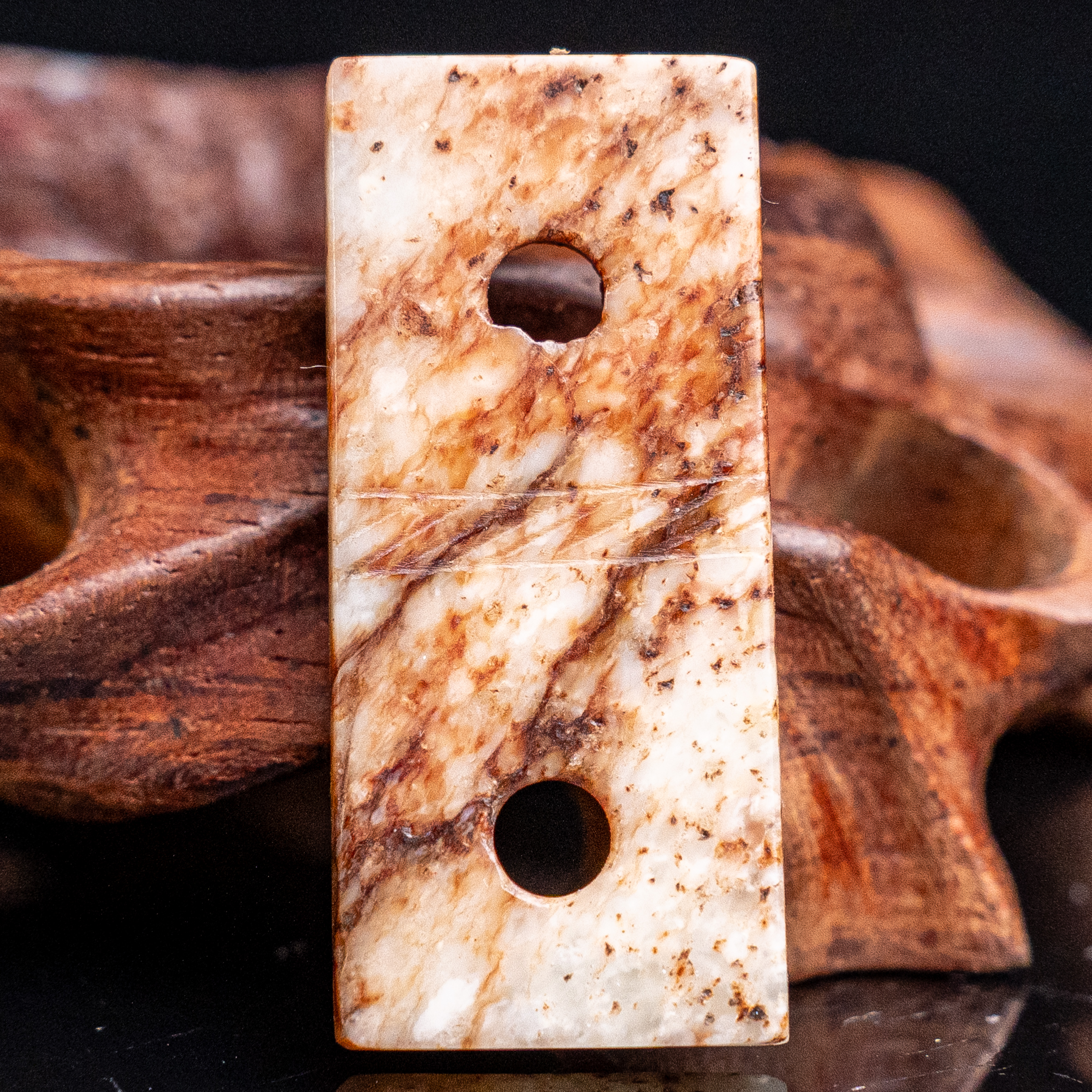 明代和田玉荷包扣-NX