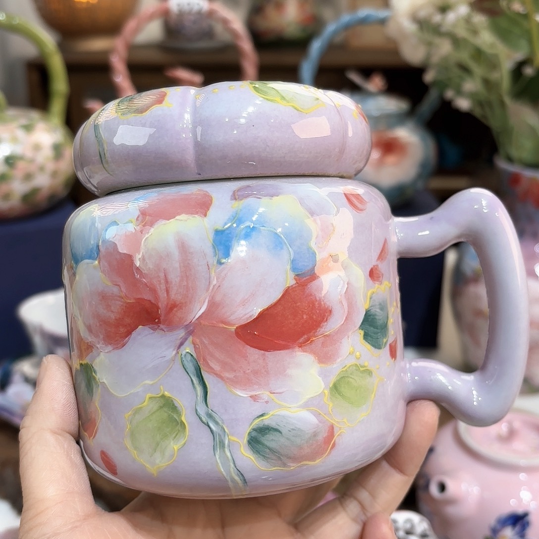 景德镇手绘高温釉下彩陶瓷茶具