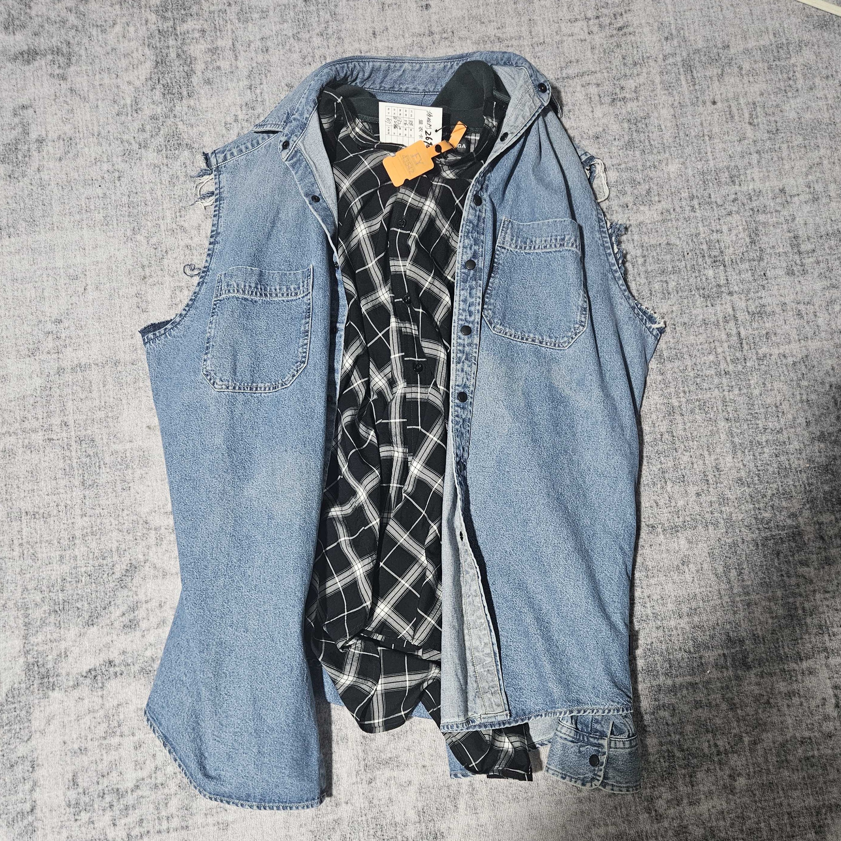 99新 Balenciaga/巴黎世家 蓝色牛仔外套