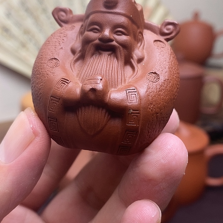紫砂茶宠朱泥紫砂
