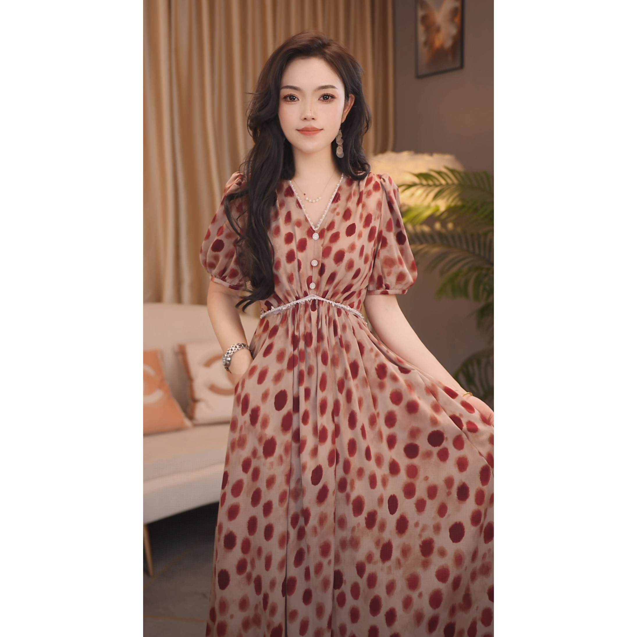 苏陌裙子女款爆款2025新款高级感高贵连衣裙仙女裙气质长裙夏季