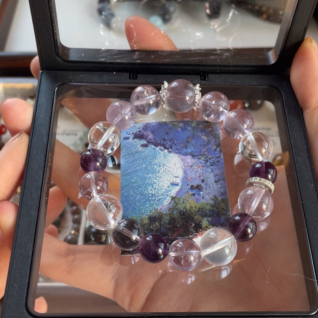 水晶手链未镶嵌紫多宝