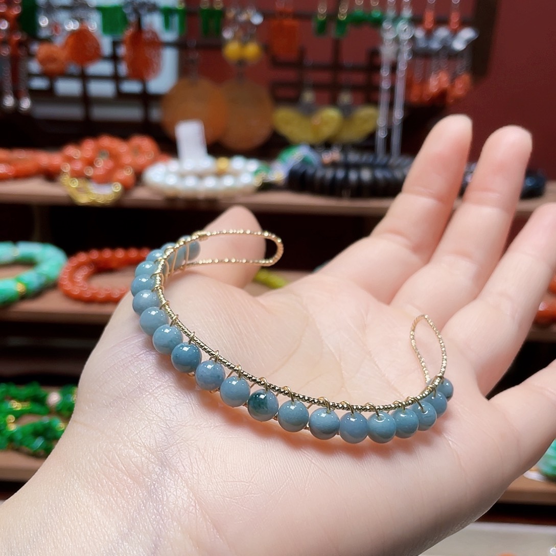 翡翠未镶嵌手链饰品