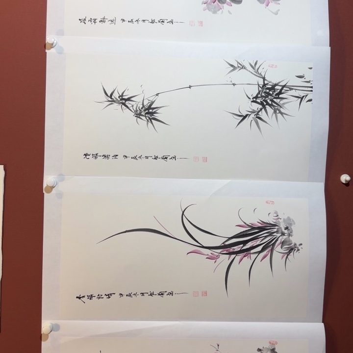 国画听兰老师花鸟