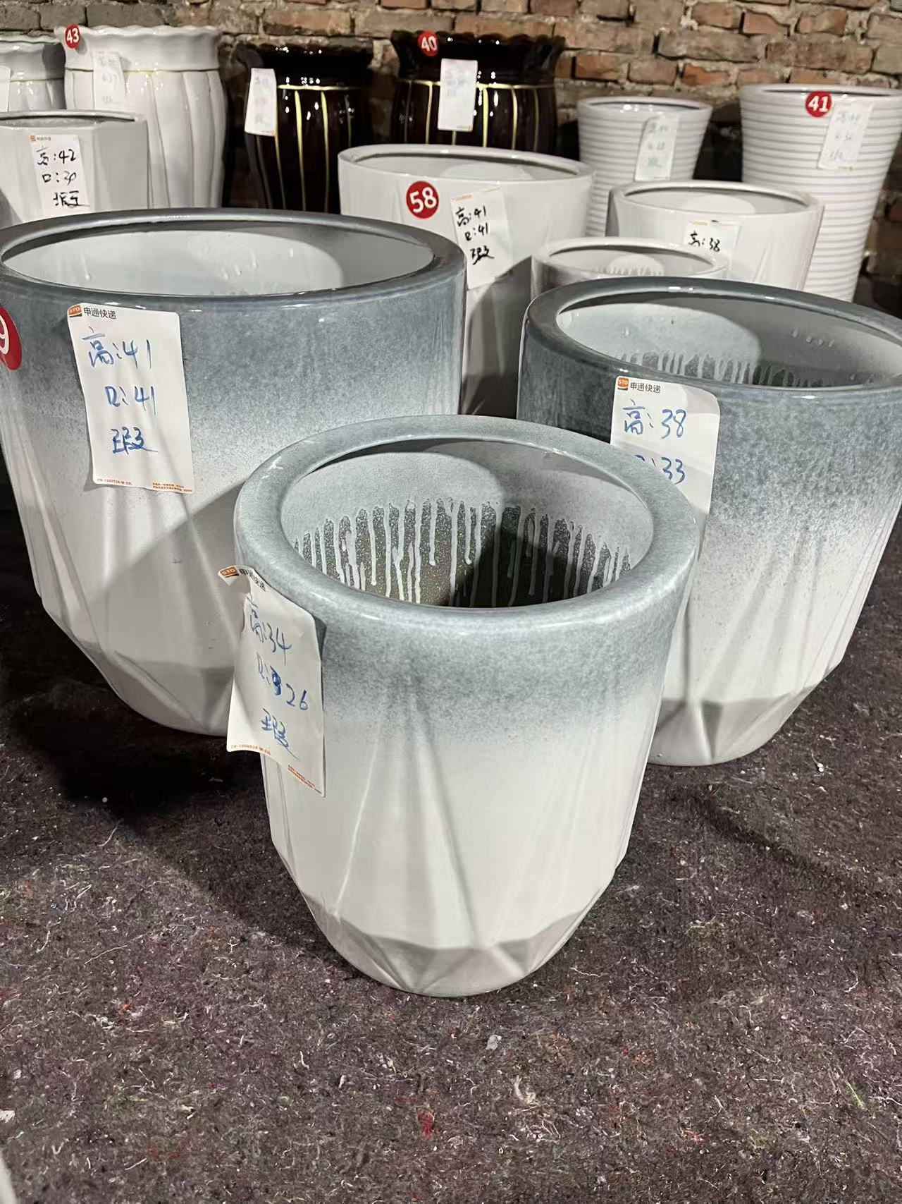 特大号渐变落地大口径花盆适合千年木天堂鸟等绿植