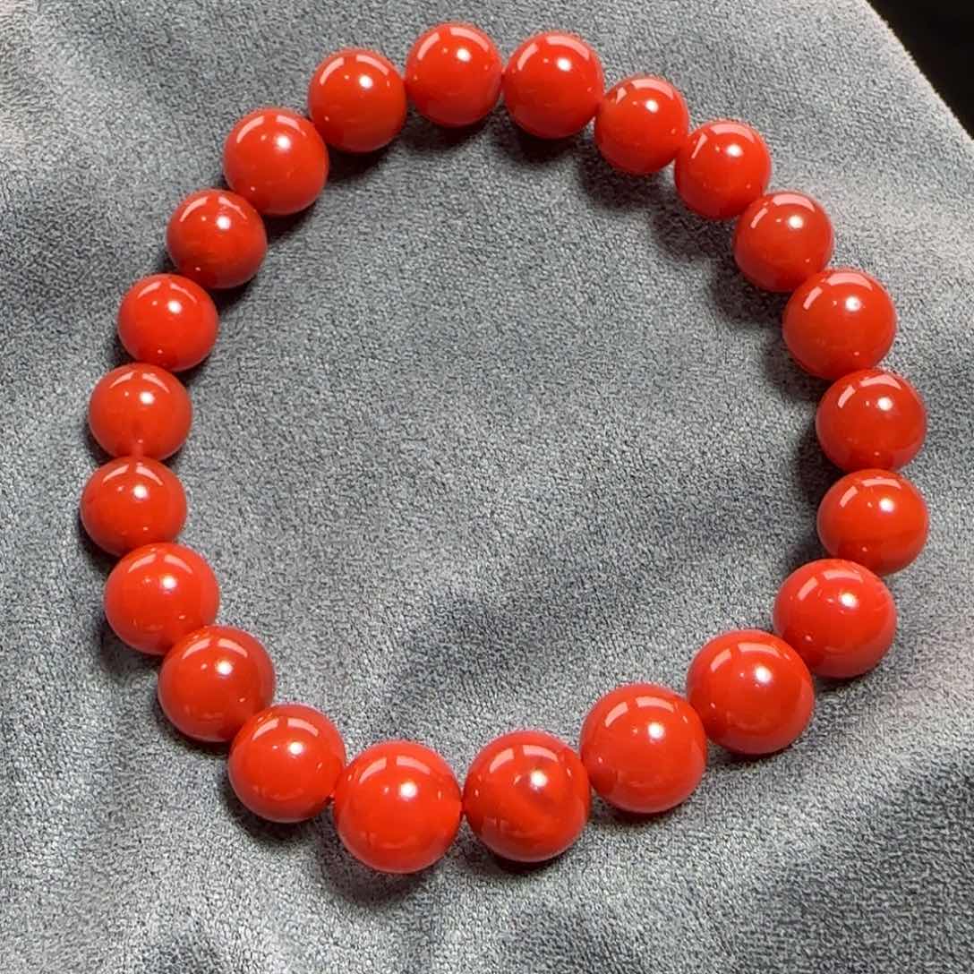 南红玛瑙8+锦红单圈未镶嵌