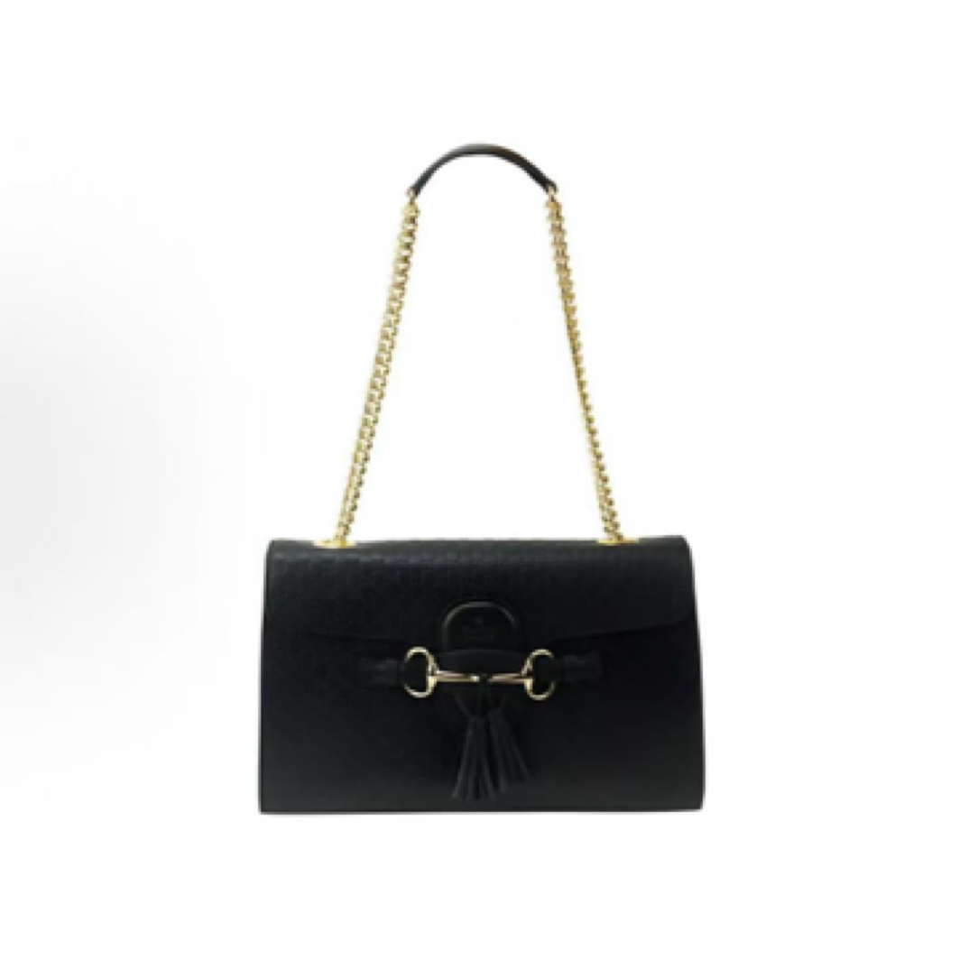 95新 GUCCI/古驰 流苏 链条包 黑/JW4902