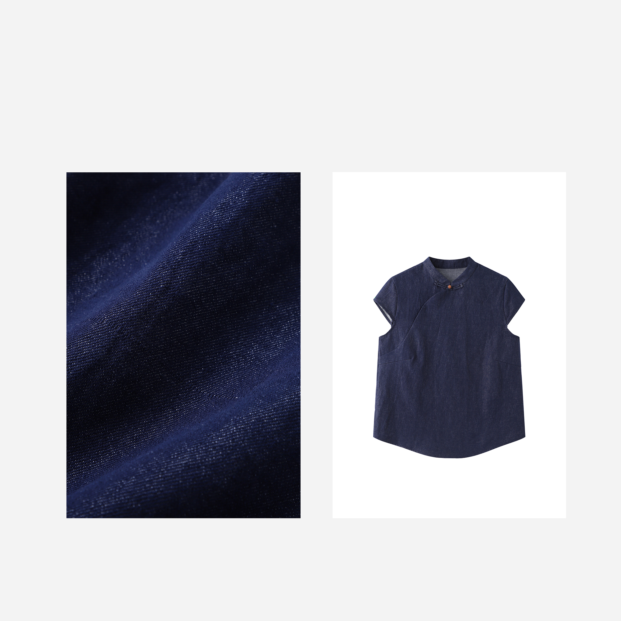 【蓝韵】超百搭非常显瘦显气质的一款汉麻新中式复古透气吸汗上衣