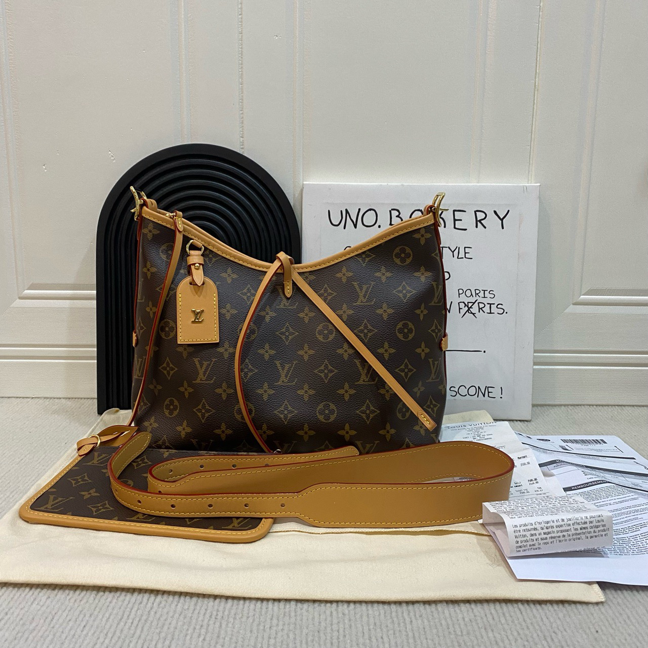 全新未使用 LouisVuitton/路易威登 老花carryall 