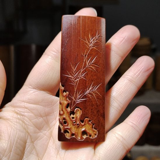 吖***家竹老煤竹冰裂纹竹石牌子