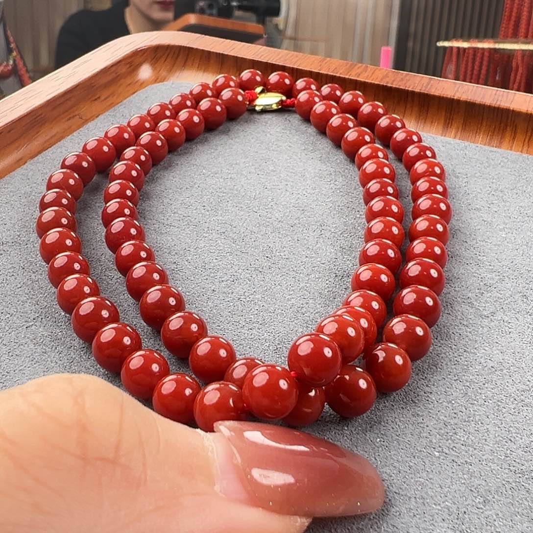 南红玛瑙项链未镶嵌