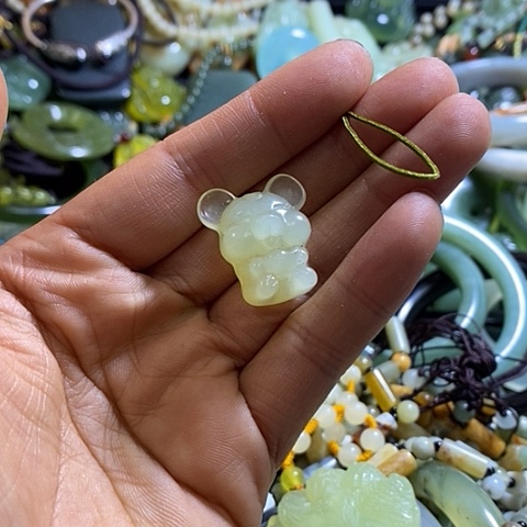 岫玉手机挂件未镶嵌