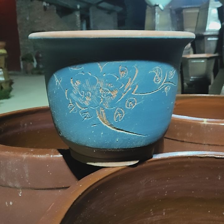 陶口径26高20兰刻绘两个