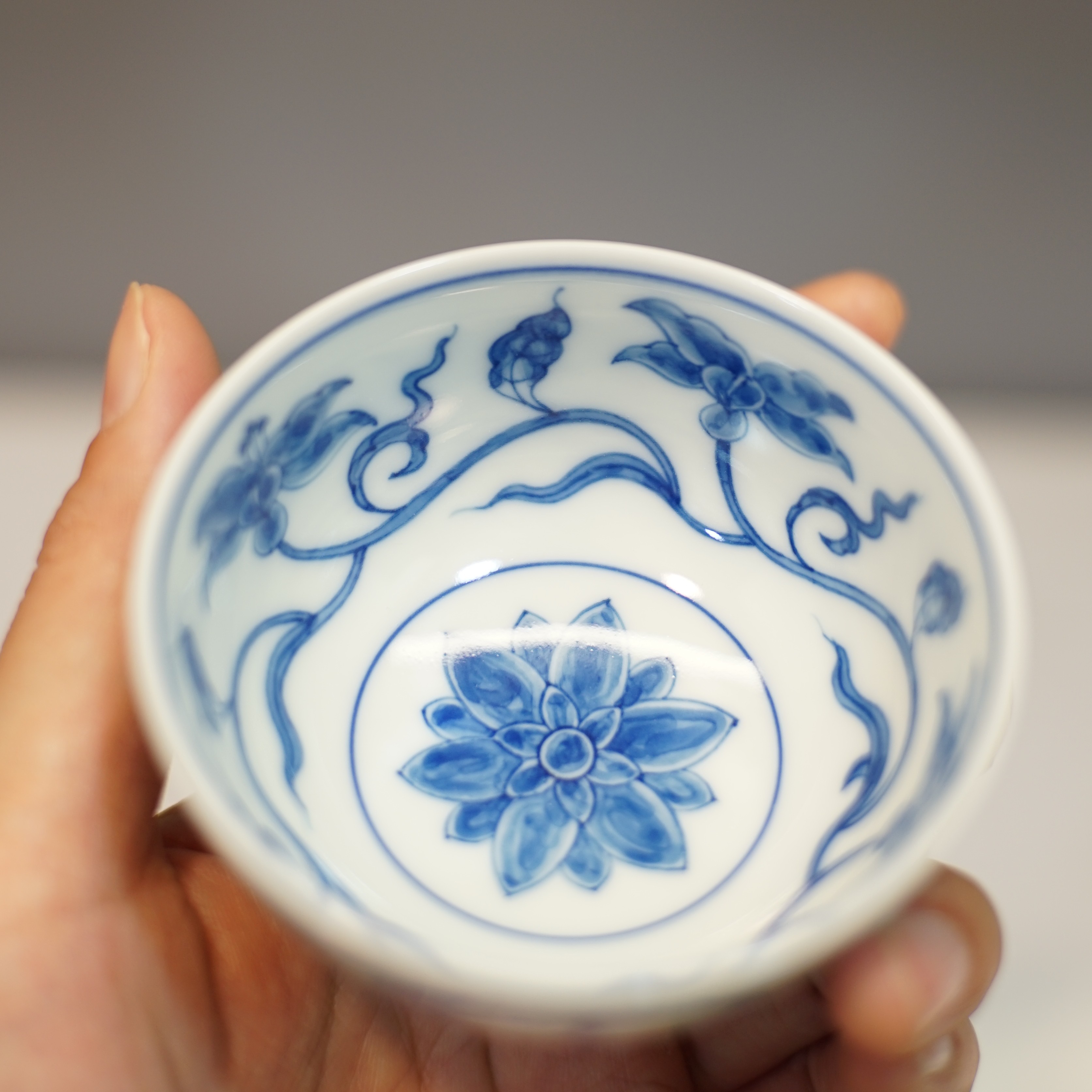 珈蓝全手工青花 主人杯 