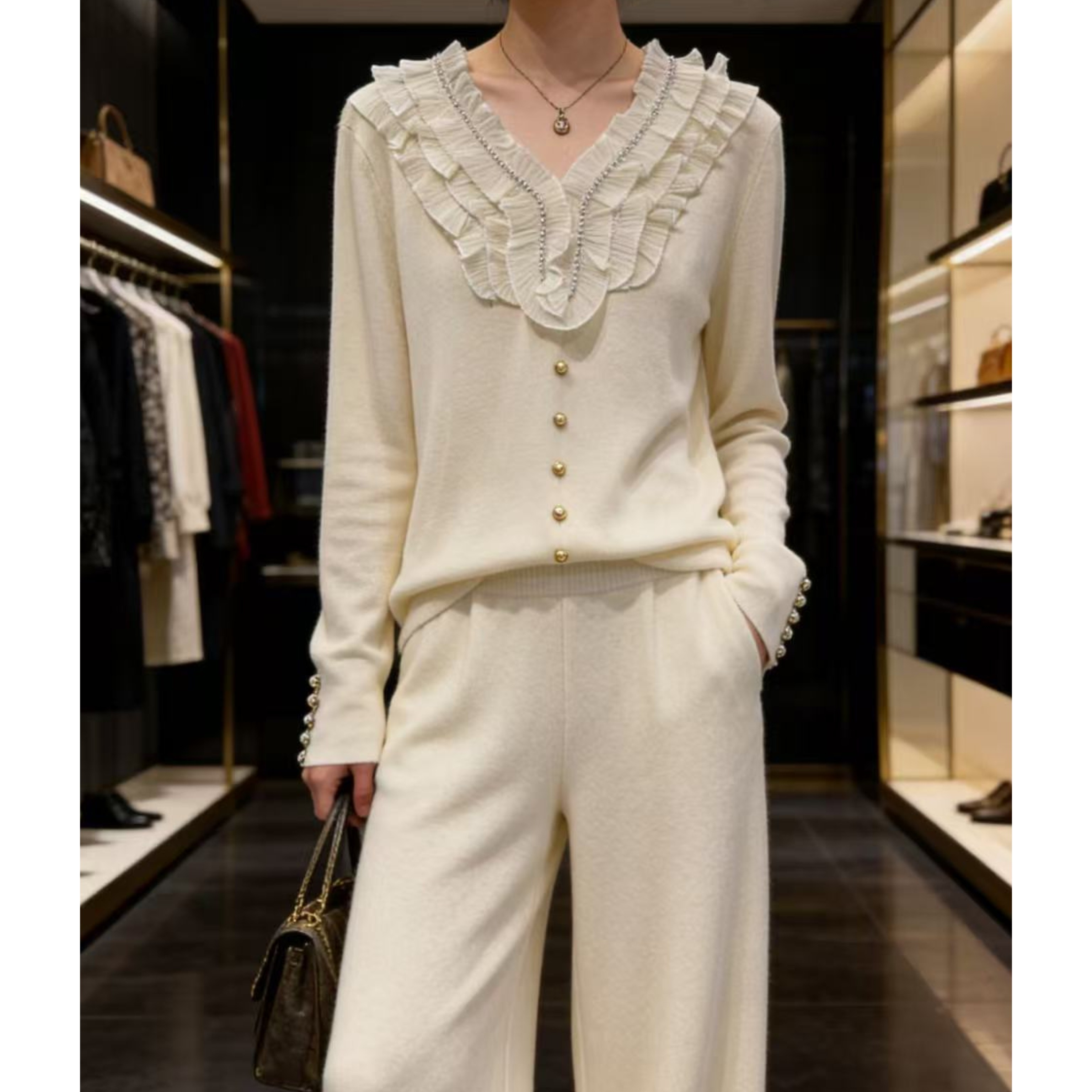 胸86-140长53（部分无三标介意慎拍）设计套头针织上衣 4780