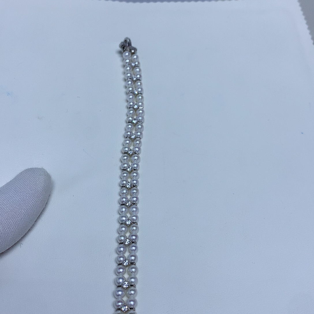 未镶嵌手链淡水珍珠4-5
