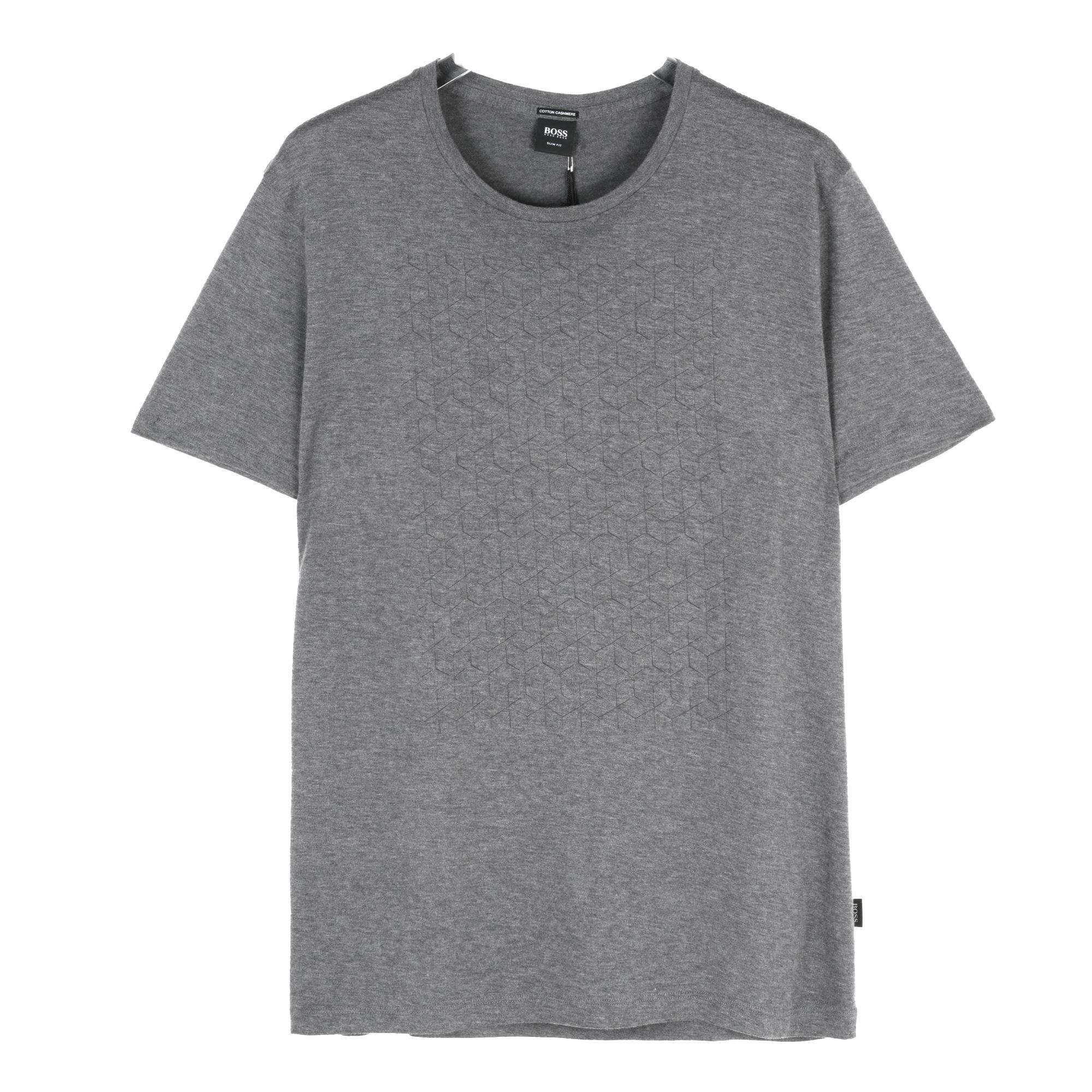 HUGO BOSS雨果博斯 男士简约休闲短袖T恤 山羊绒混纺50254079