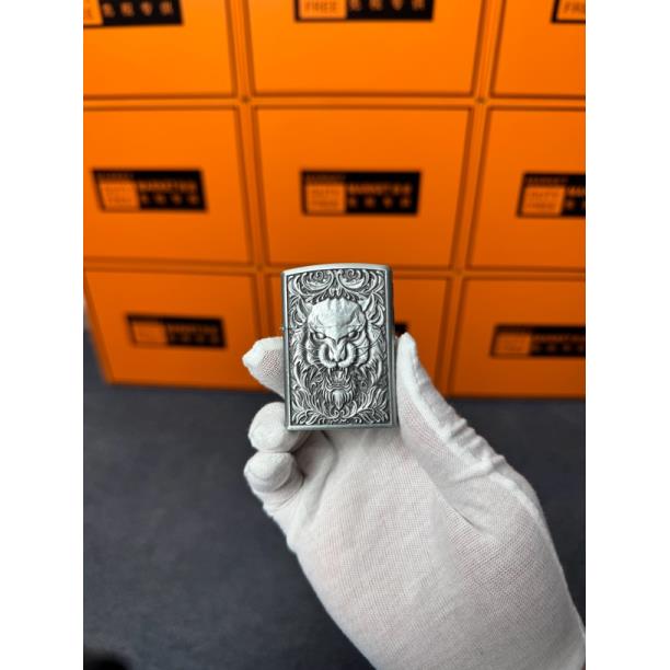 ZORRO佐罗爆款煤油打火机盔甲唐草虎头密封炫酷翻盖（需自备油）Q