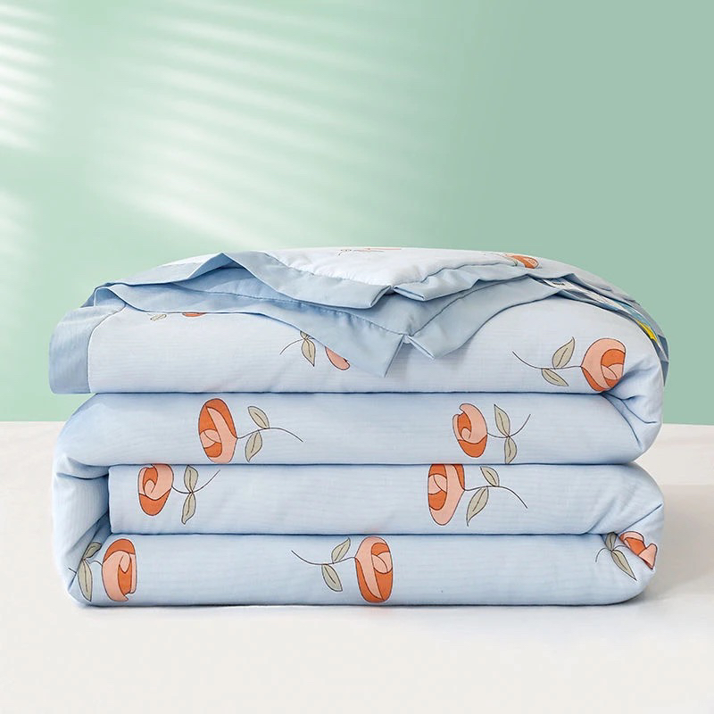 田园风可水洗被单薄被凉感夏季被子化纤被机洗夏凉被薄款