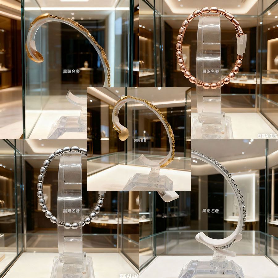 不锈钢贝壳手链 轻奢手链镶钻精钢贝母