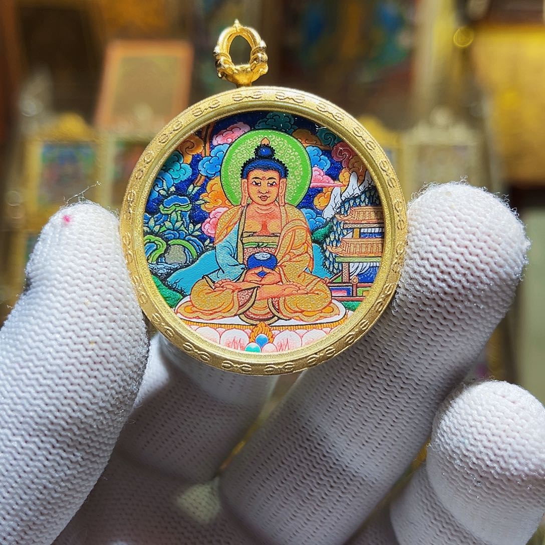 吊坠热贡纯手绘阿弥陀佛