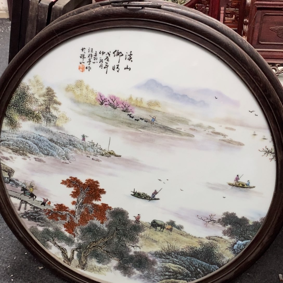 瓷片用****1景德镇瓷板画柴窑烧制