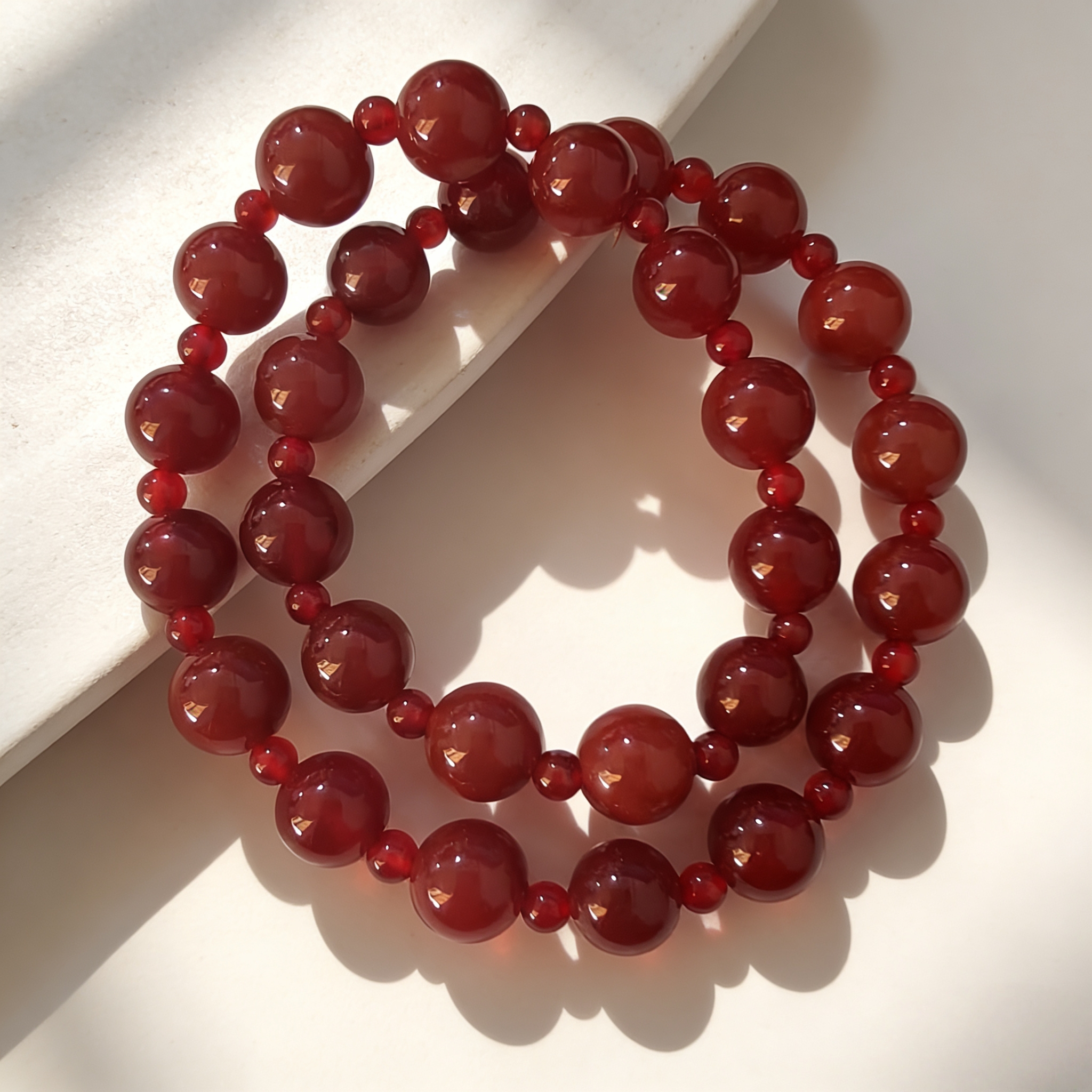 红玛瑙双圌款 精品手串 无礼盒 AK 0011