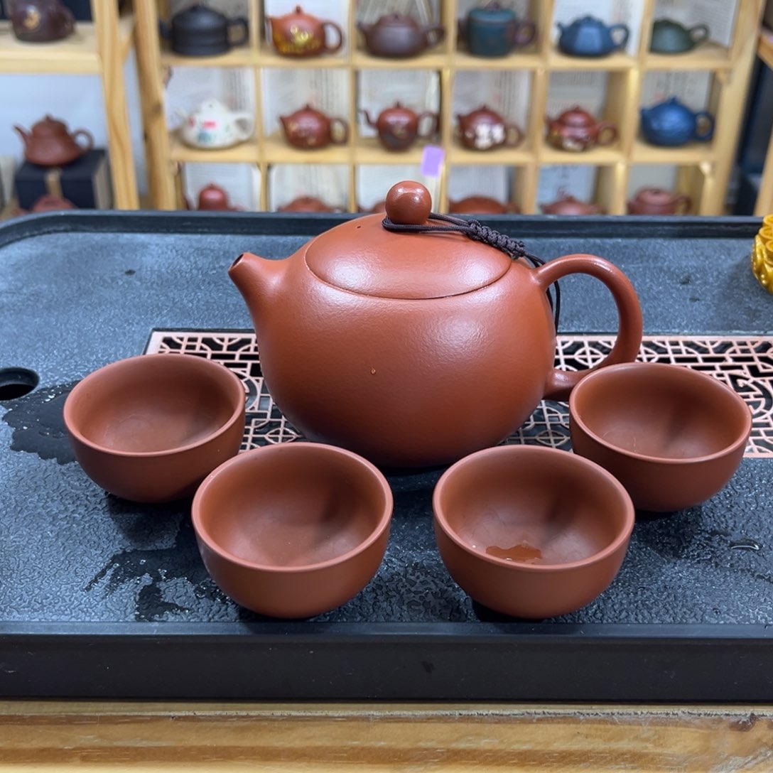 紫砂紫砂胖西施（一壶四杯）