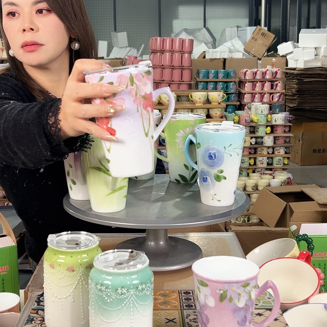 陶瓷双饮款景德镇陶瓷杯