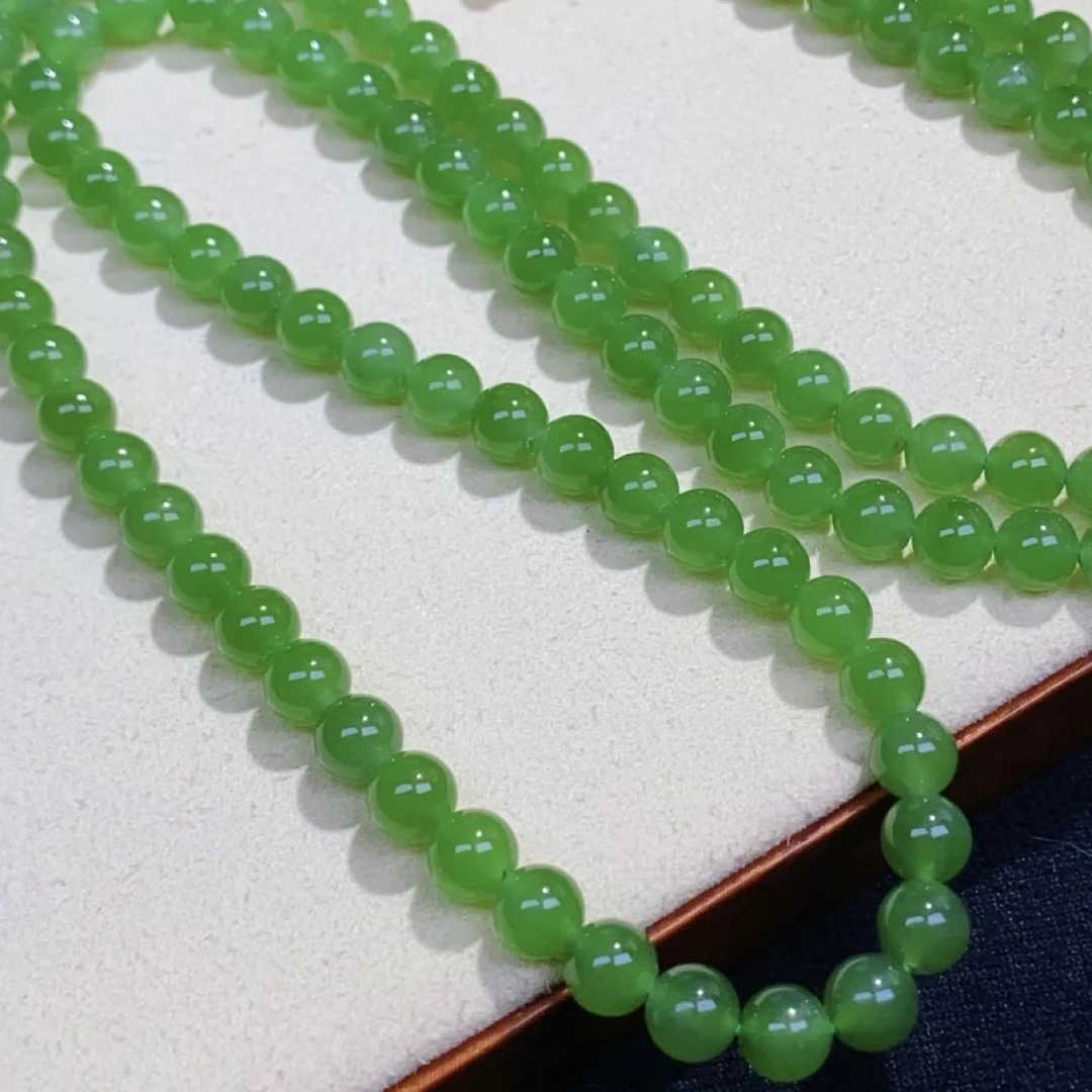 天然碧玉项链5-6mm 多样性发其一