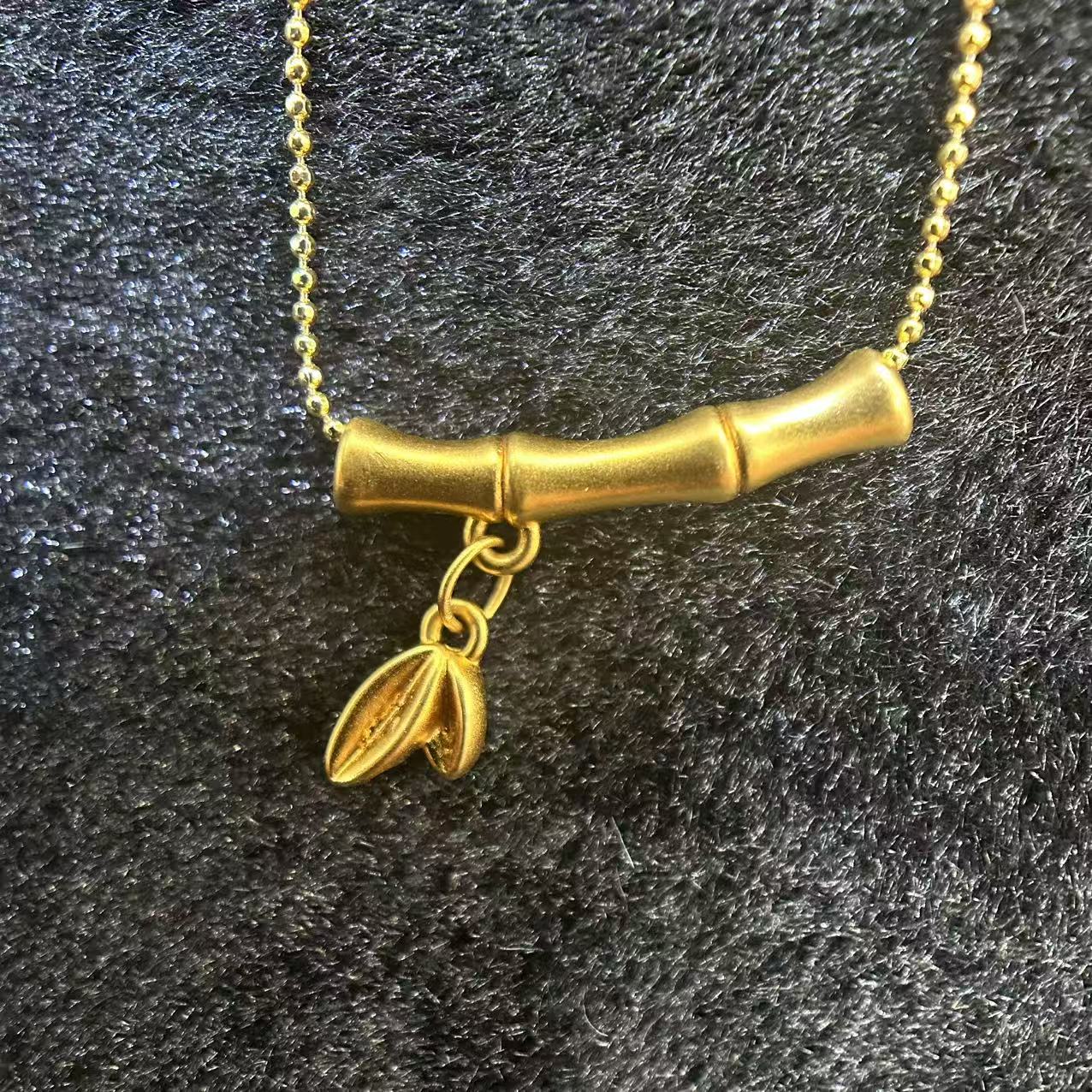 【金缘补贴专享】竹节节节高升弯管吊坠可DIY随意配饰