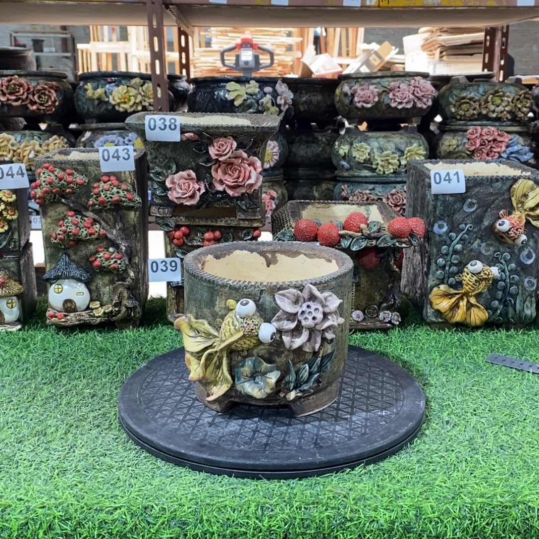 红陶青藤花器多肉花盆