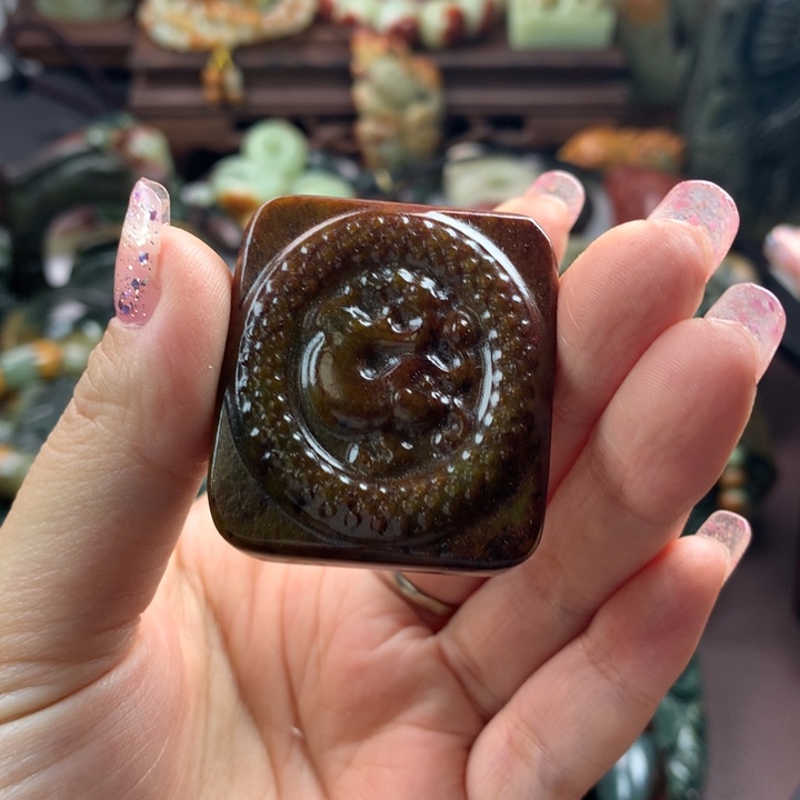 岫岩河磨玉（透闪石质玉）手把未镶嵌