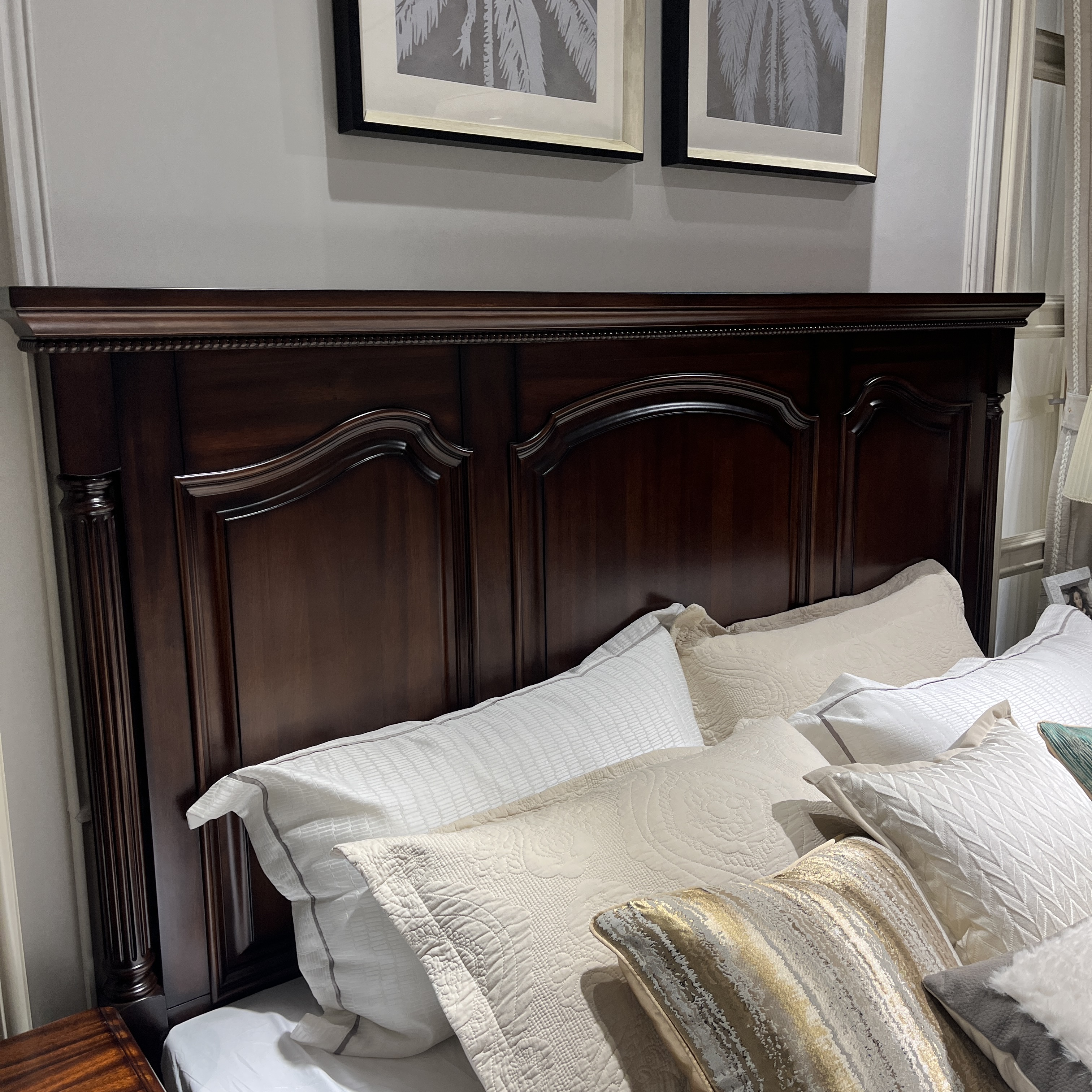 【简语家具】核桃木美式全原木大床1800*2000卧室成套简易大气百搭