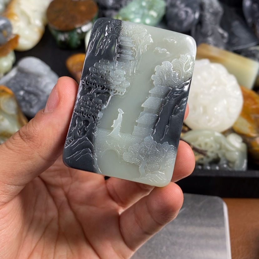 【闪购商品】未镶嵌和田玉把件@*牛