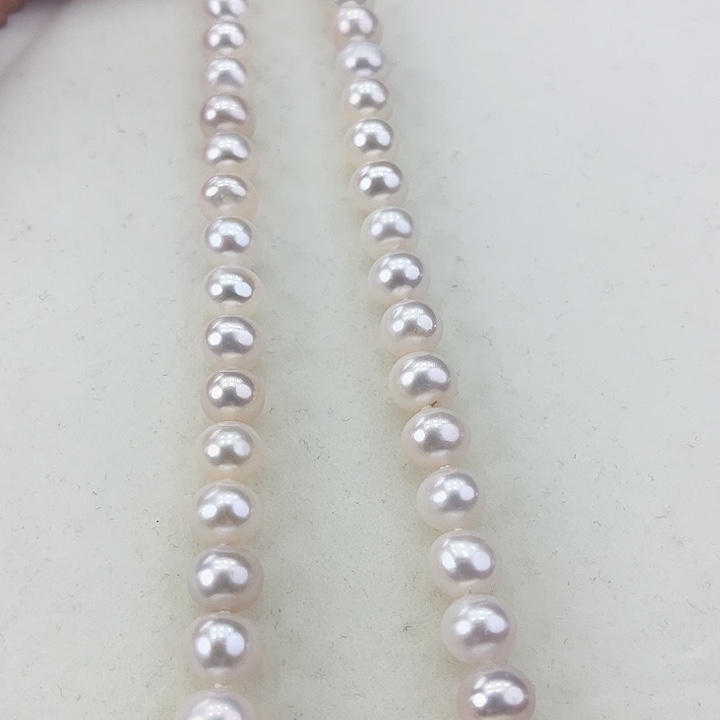 淡水珍珠颈饰银S925镶嵌卡9炫彩高品