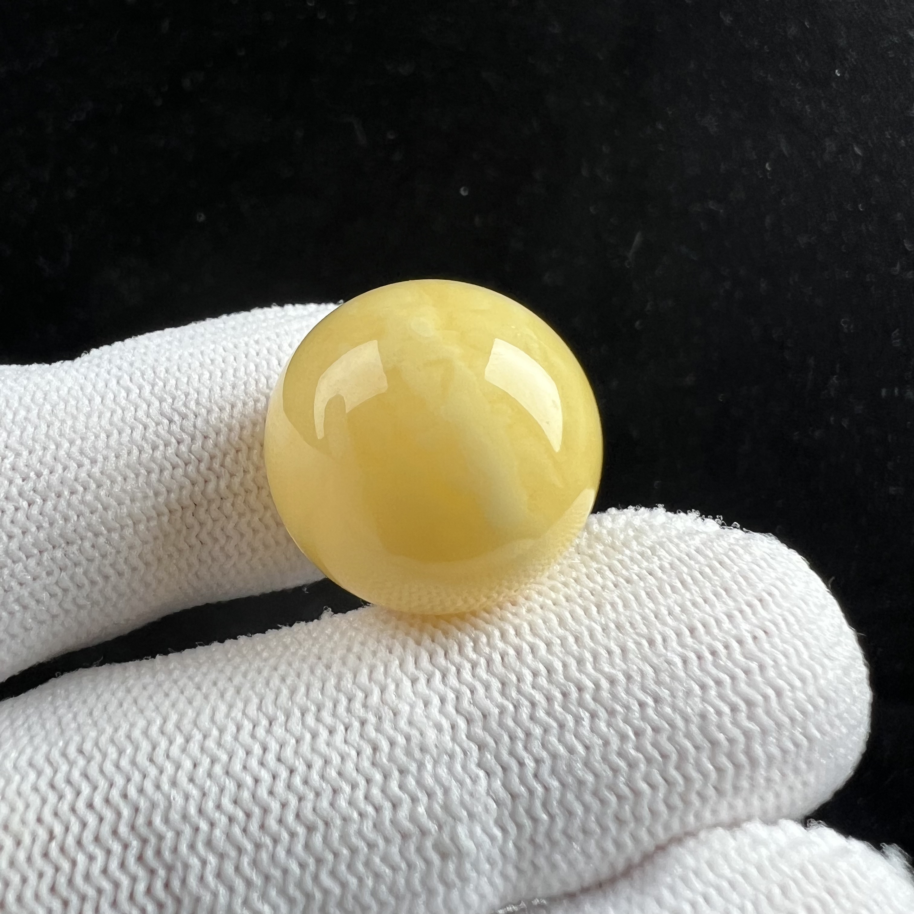 A1628天然蜜蜡 妖花圆珠 18.6mm支持鉴定 假一罚四