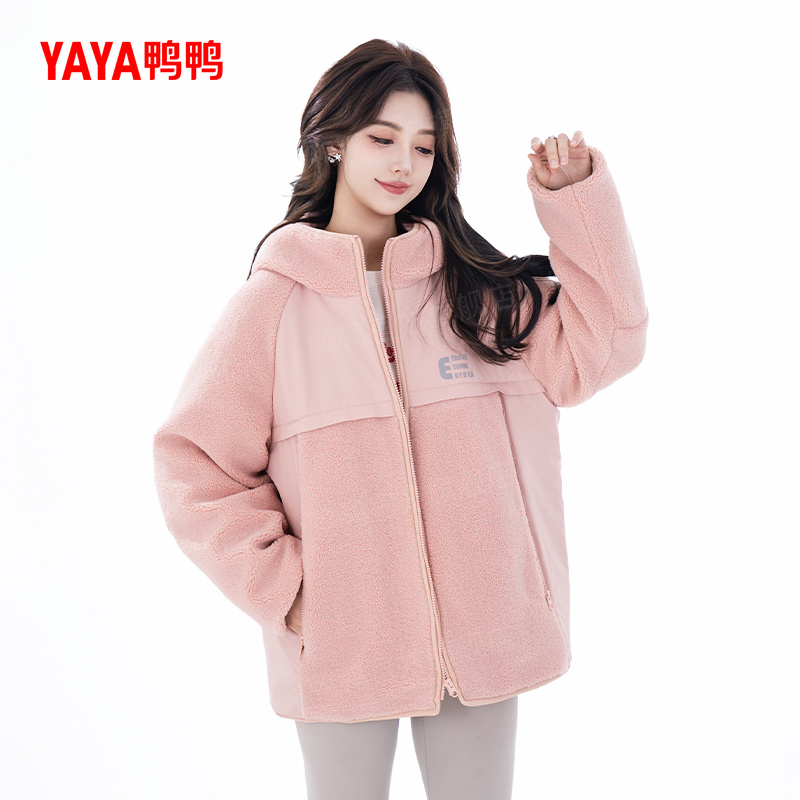 YAYA/鸭鸭羽绒服女短款冬季时尚韩版毛绒百搭保暖外套DT50903011D