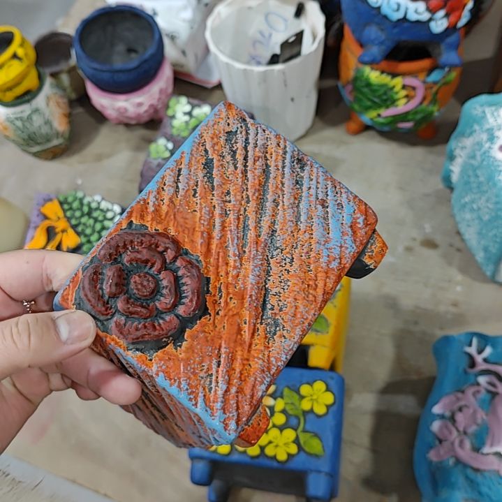 红陶吸水透气的白陶花盆凑满12发货