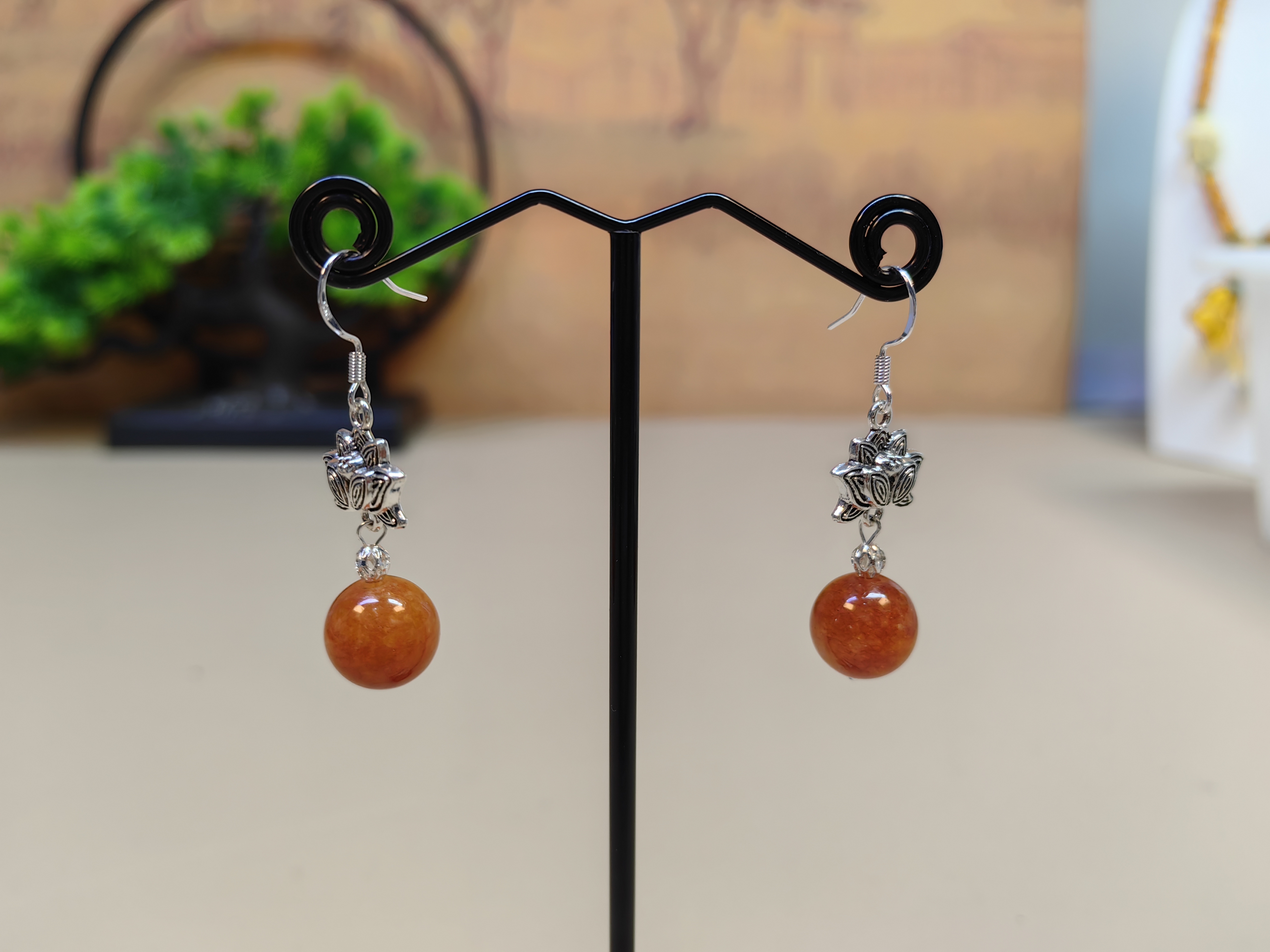 百搭设计款翡翠耳饰E92