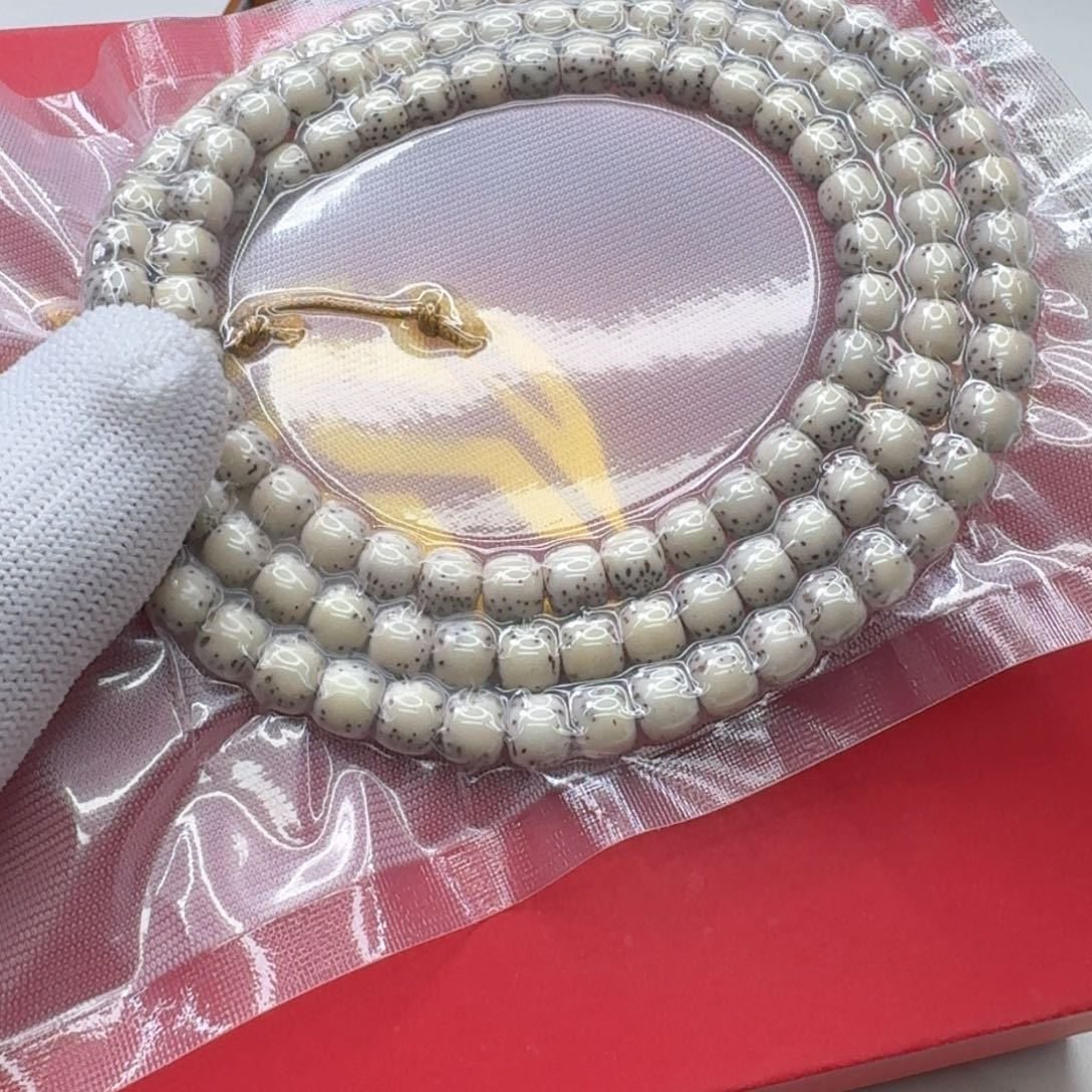 星月菩提手串9梵天糯冰石玉河豚7左右桶108