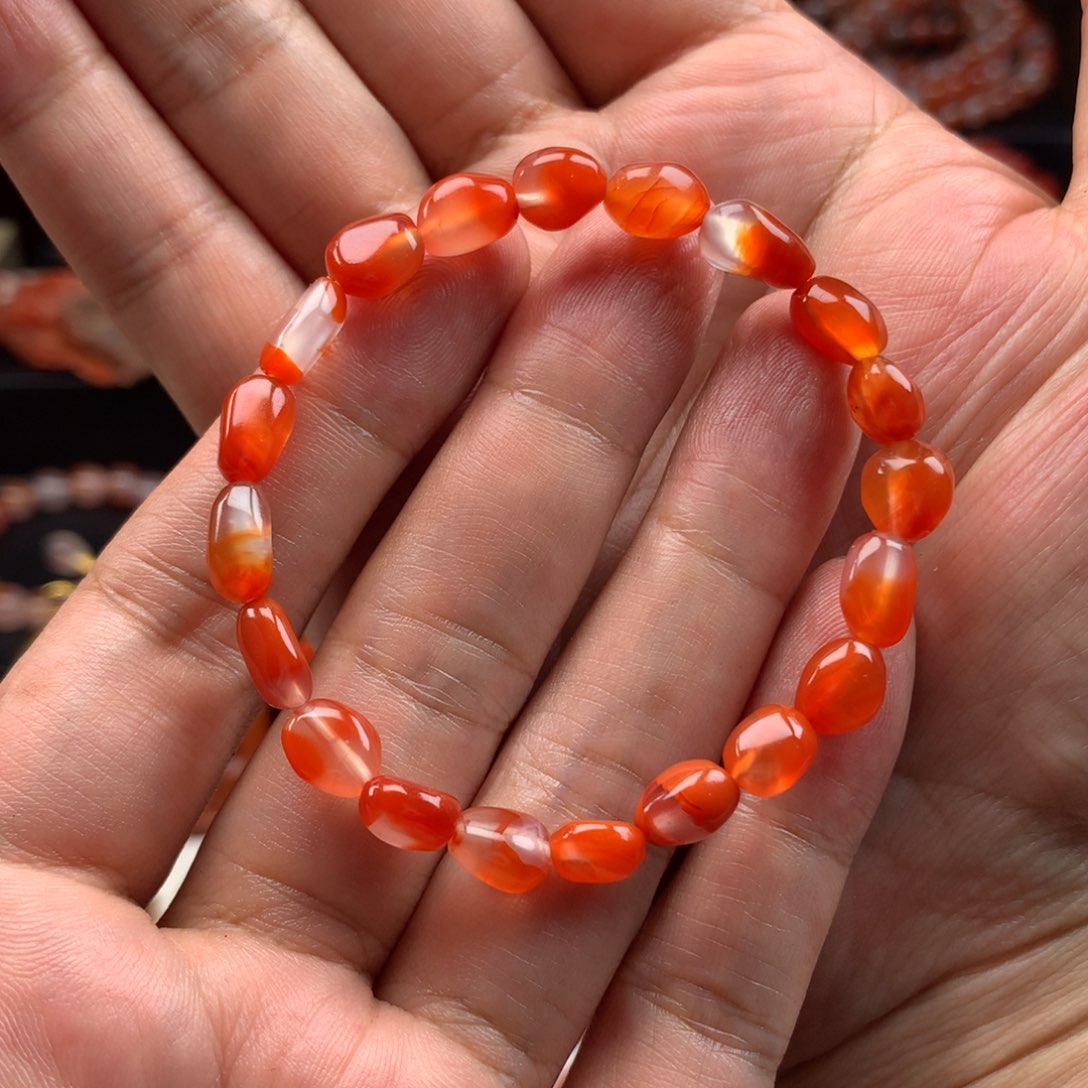 南红玛瑙随行手串未镶嵌暖*