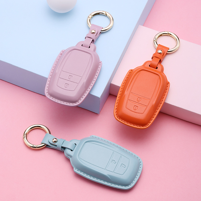 适用丰田钥匙套汉兰达RAV4凌放普拉多皇冠陆放埃尔法真皮钥匙包壳