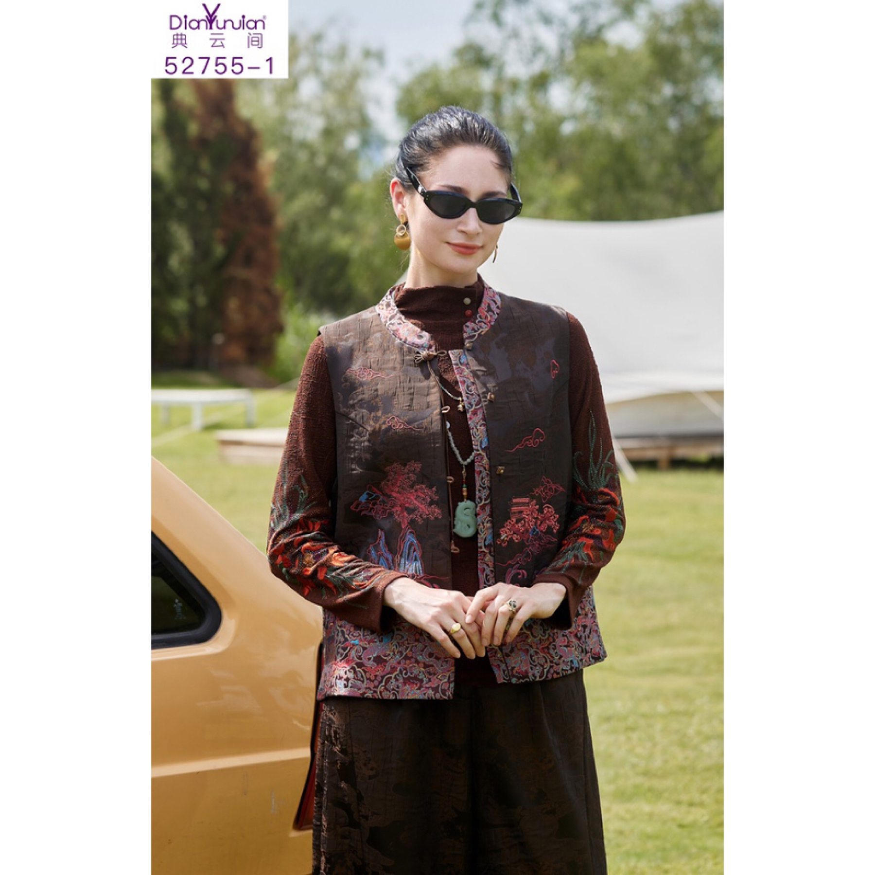 52755-1修身型短款厚款宽松型薄款女马夹常规款秋季立领