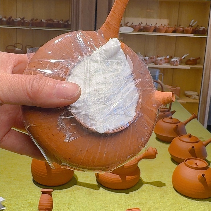 斯*水木红泥侧把砂铫