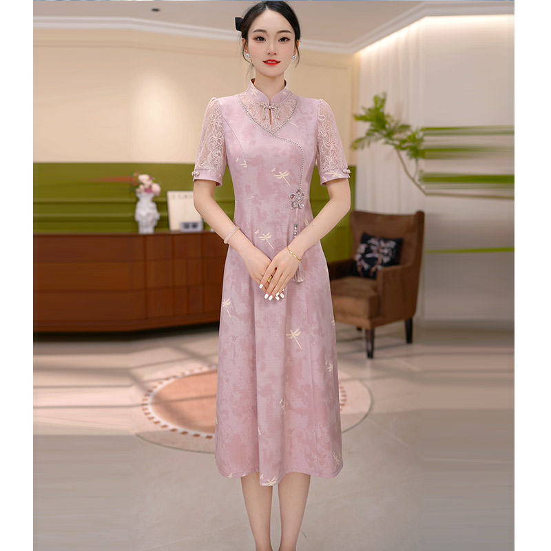 JG-25324新款2025年夏季时尚气质优雅显瘦连衣裙 M-4XL